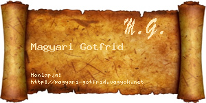 Magyari Gotfrid névjegykártya